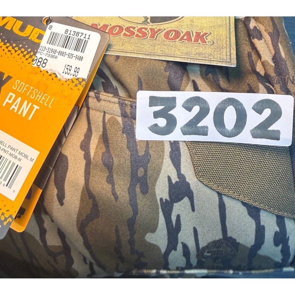 Muddy TRX Softshell Hunting Pants Mens M Mossy Oak Bottomland NWT Zipper Flaw - Picture 14 of 14
